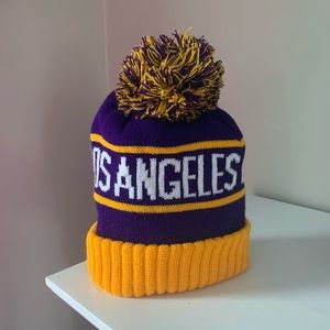 LA Lakers Beanie Pom Hat